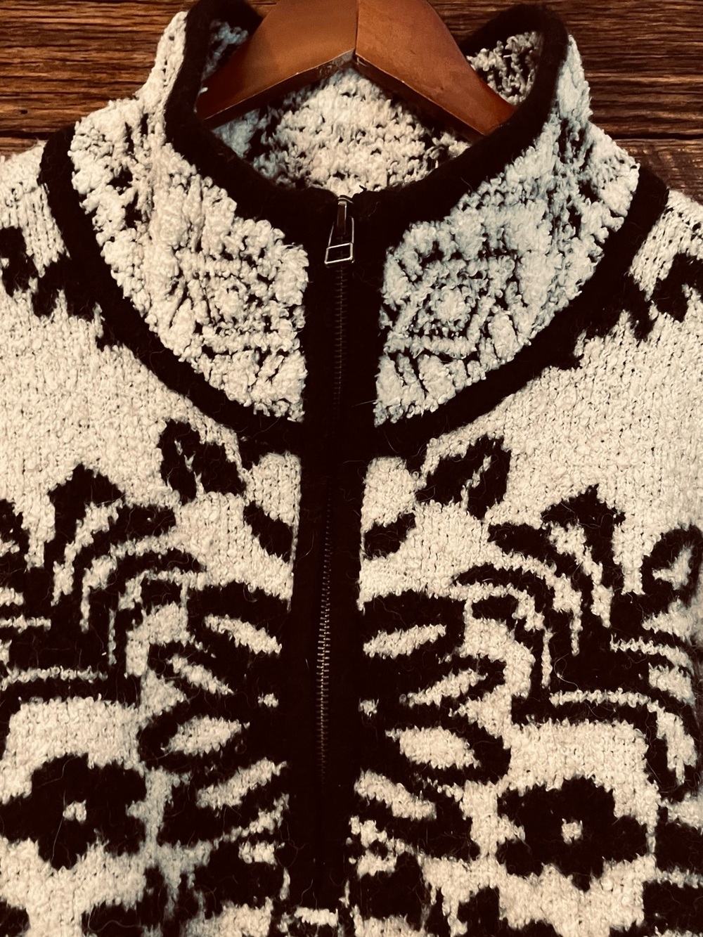 Anthropologie Moth Alaskan Half Zip Nordic Print Sweater - Picture 3 of 5